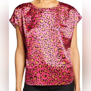 MILLY Women's Fleur Cheetah Print Dolman Top